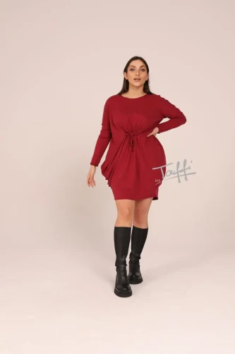 TAFFI Sukienka tunika SLIM angora (bordo)