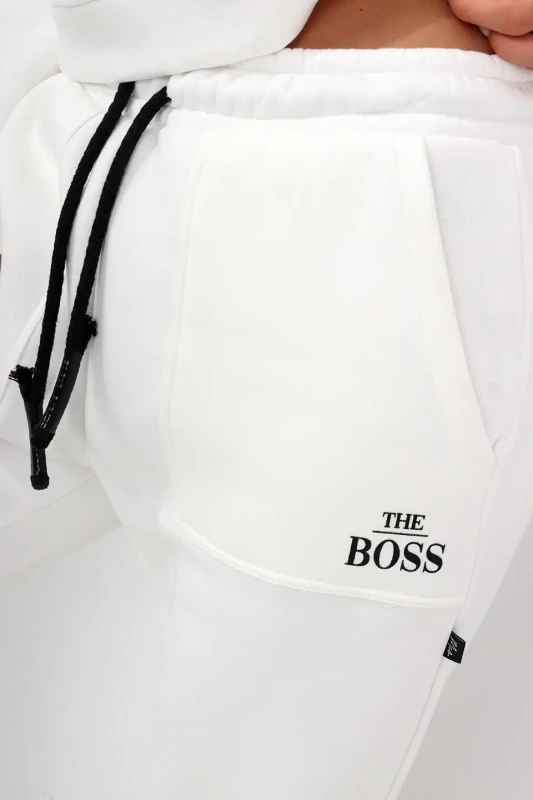 MISS CITY OFFICIAL Spodnie dresowe Boss (biały)