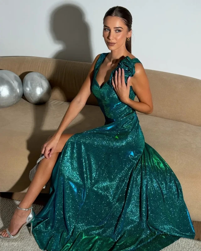 ELIZABETH Suknia ANABEL disco (szmaragdowa)