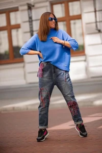 BASTET spodnie jeans BOHO