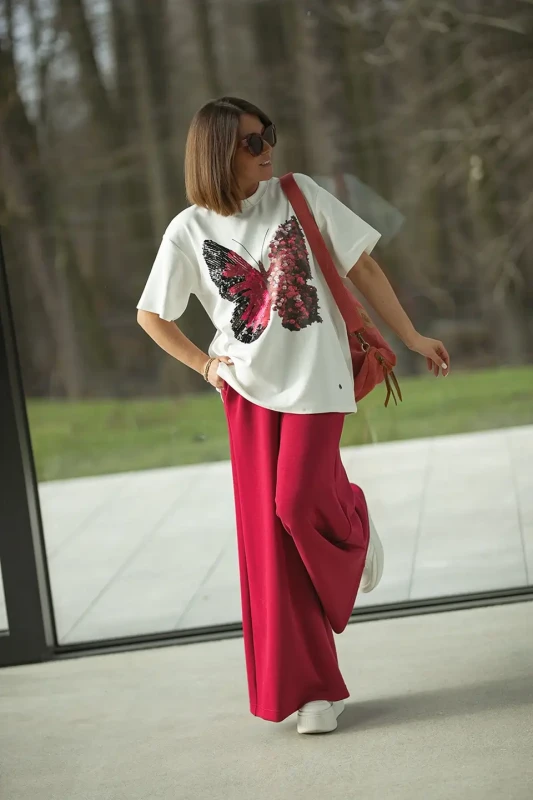 BASTET Bluzka T-shirt  Motyl (biały)