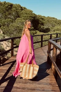 CARMEL sukienka VINTAGE (różowa)