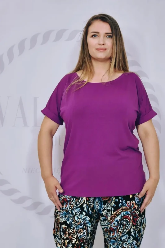 Bluzka "basic" wiskoza (amarant)