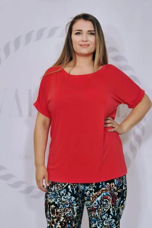 Bluzka "basic" wiskoza (koral)