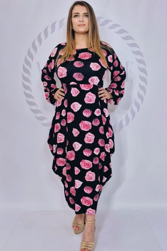 Sukienka wiskozowa maxi ISCRA (Rosa)