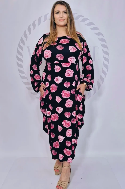 Sukienka wiskozowa maxi ISCRA (Rosa)
