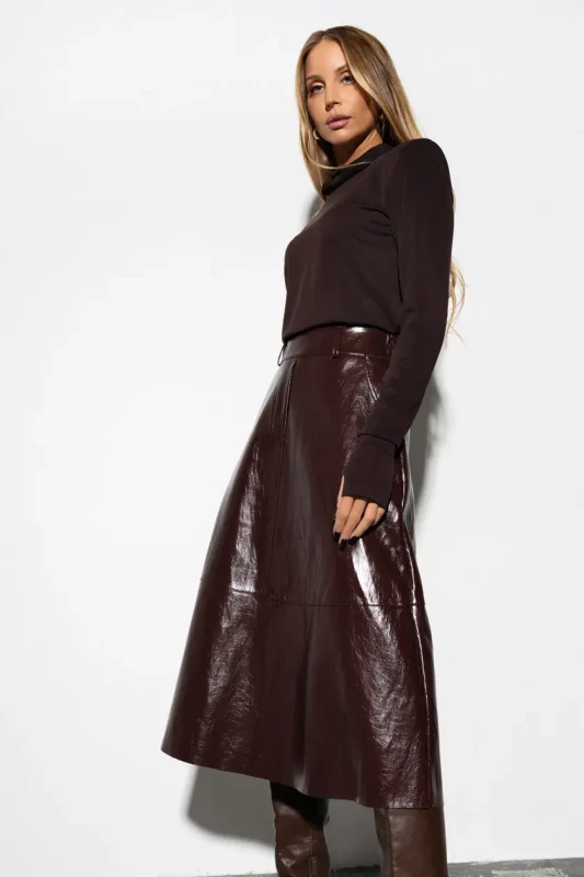 CARMEL Spódniczka GLOSSMIDY (bordo)