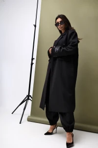MISS CITY OFFICIAL Damski Płaszcz The Feels (czarny)