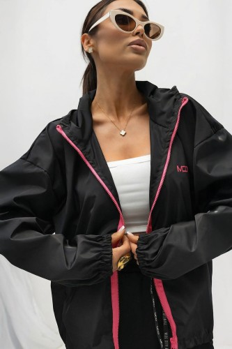 MISS CITY OFFICIAL Damska Kurtka Bomber MCO (czarno-różowy)