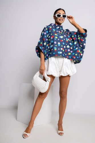 MISS CITY OFFICIAL Damska Bluzka Kimono Dot (multicolor)