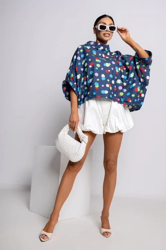 MISS CITY OFFICIAL Damska Bluzka Kimono Dot (multicolor)
