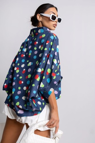 MISS CITY OFFICIAL Damska Bluzka Kimono Dot (multicolor)