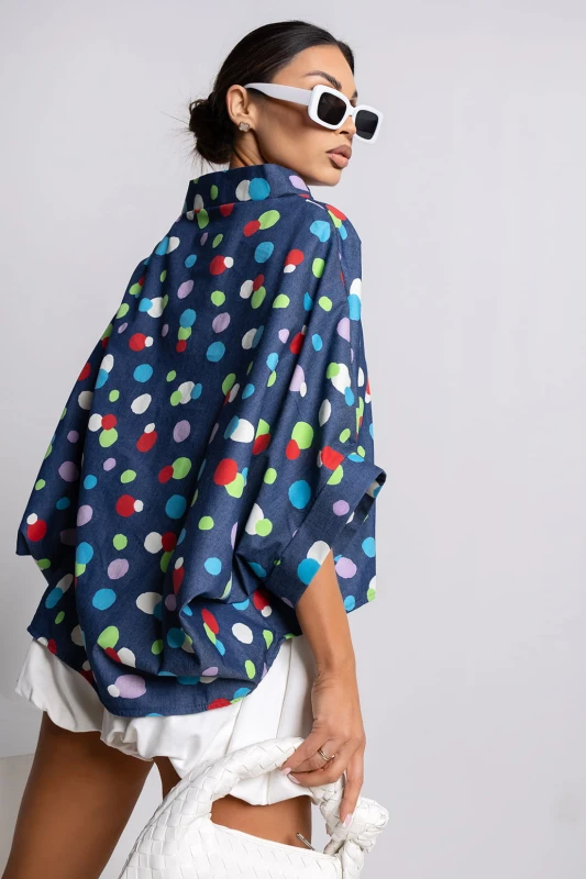 MISS CITY OFFICIAL Damska Bluzka Kimono Dot (multicolor)