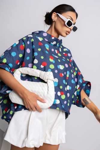 MISS CITY OFFICIAL Damska Bluzka Kimono Dot (multicolor)