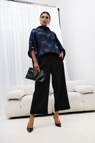 MISS CITY OFFICIAL Damska Bluzka Kimono Peony (niebieski)