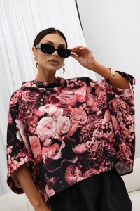 MISS CITY OFFICIAL Damska Bluzka Kimono Rose (pudrowy róż)