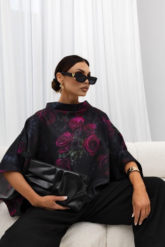 MISS CITY OFFICIAL Damska Bluzka Kimono Rose (fuksja)