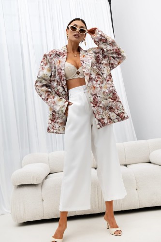 MISS CITY OFFICIAL Damskie Spodnie Stay On Me (biały)
