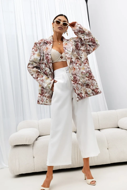MISS CITY OFFICIAL Damskie Spodnie Stay On Me (biały)
