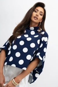mco damska bluzka kimono big dot granatowo bialy 4.webp
