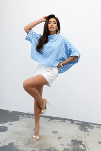 mco damska bluzka kimono dot blekitny 2.webp