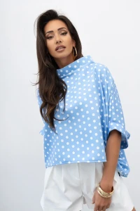 mco damska bluzka kimono dot blekitny 4.webp