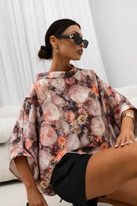 mco Damska Bluzka Kimono Peony pudrowy roz 4.webp