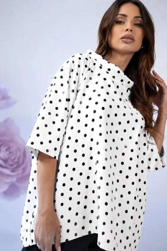 mco damski tshirt kimono dot biały 1.webp