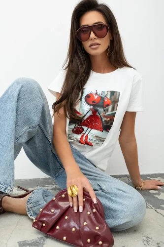 mco damski tshirt ladybag bialy 1.webp