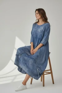 zele sukienka bawelniana jeans 2.webp