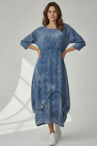 zele sukienka bawelniana jeans 5.webp