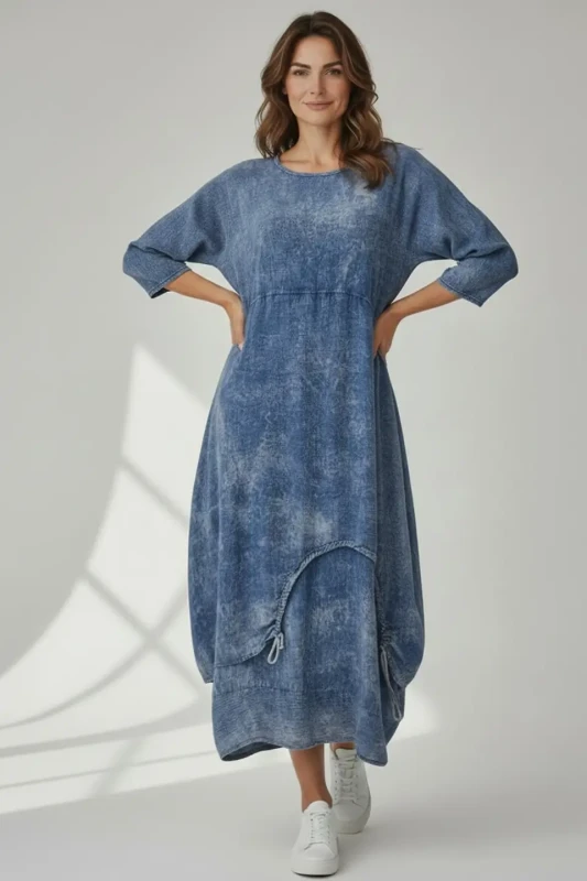 zele sukienka bawelniana jeans 5.webp