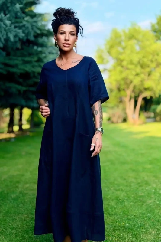zele sukienka lniana model 3777 gaya granat 1.webp