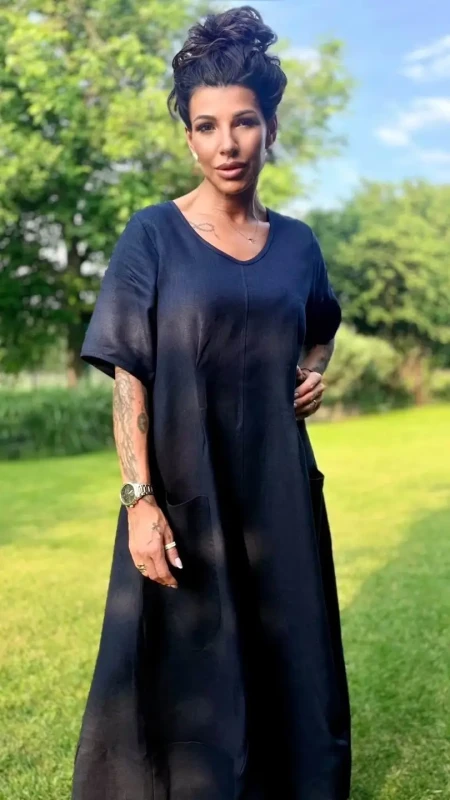 zele sukienka lniana model 3777 gaya granat 2.webp