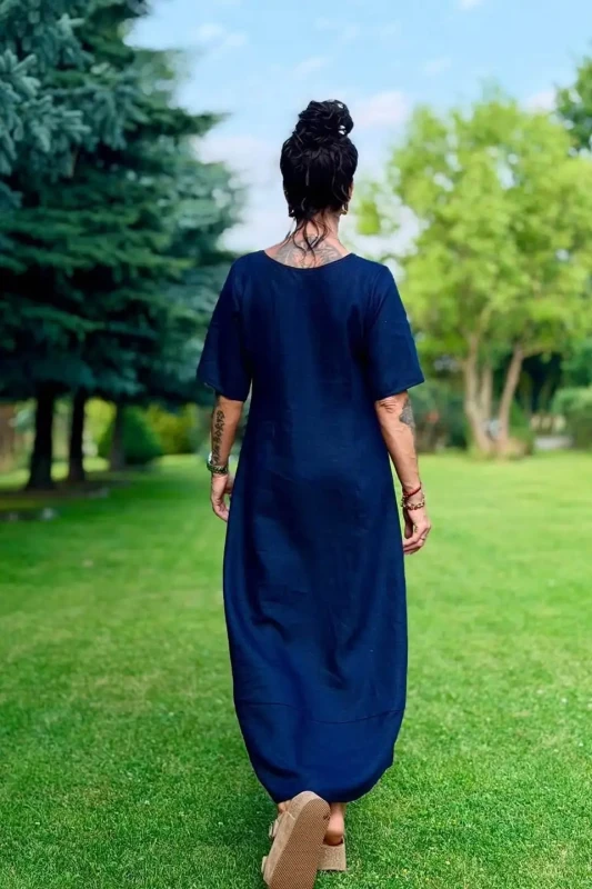 zele sukienka lniana model 3777 gaya granat 4.webp