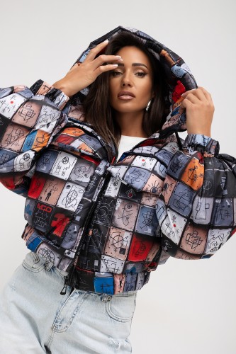 mco damska kurtka Moon Icon Puffer szary 1.jpg