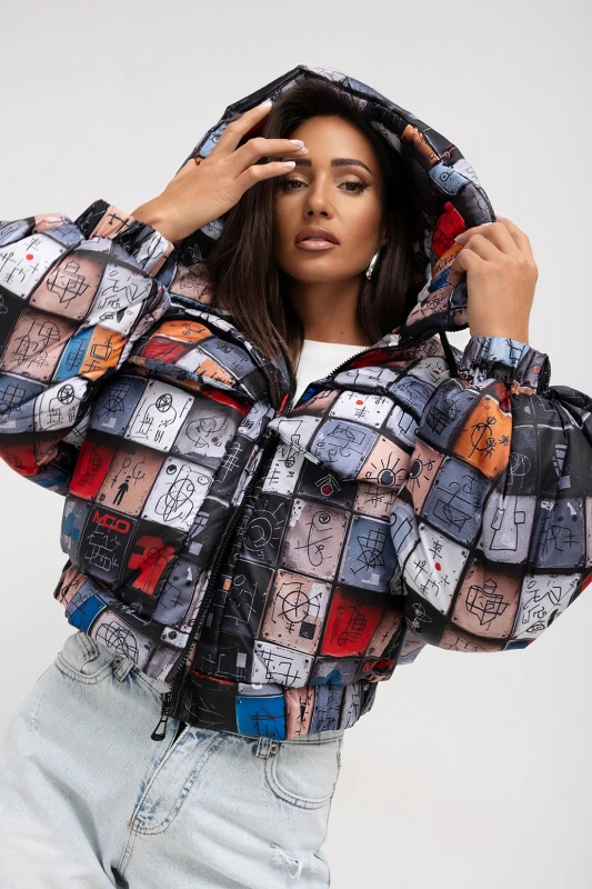 mco damska kurtka Moon Icon Puffer szary 1.jpg