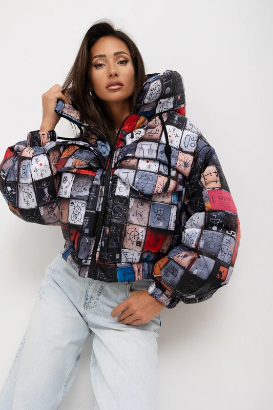 mco damska kurtka Moon Icon Puffer szary 3.jpg
