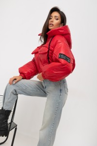 mco damska kurtka Street Icon Puffer czerwony 3.jpg