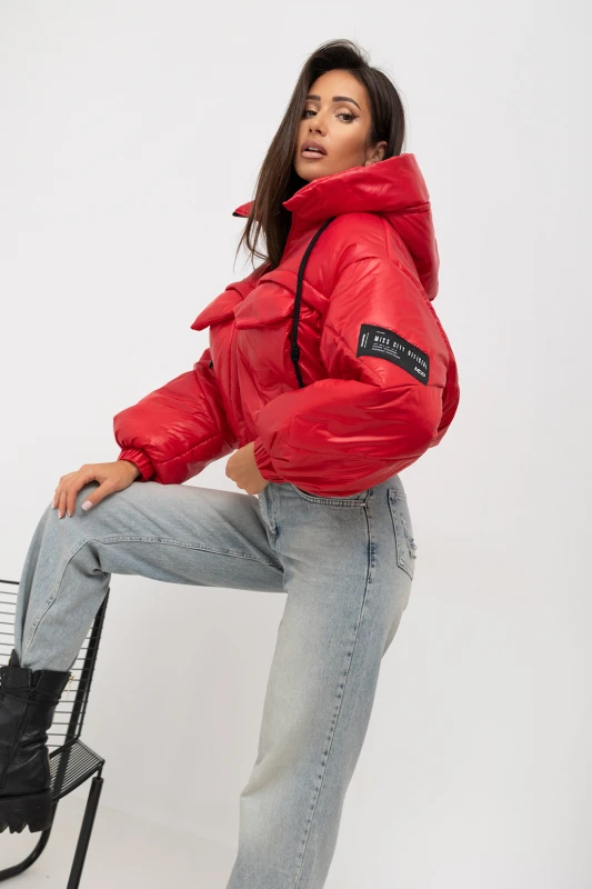 mco damska kurtka Street Icon Puffer czerwony 3.jpg