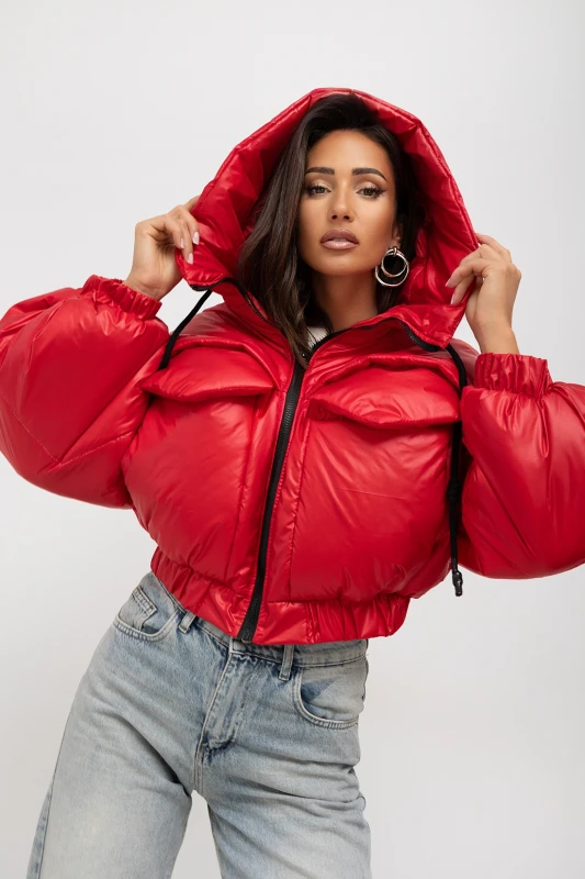 mco damska kurtka Street Icon Puffer czerwony 4.jpg
