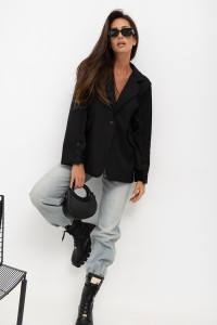 mco Damska Marynarka Contrast Cuff czarny 3.jpg