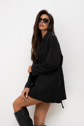mco Damska Marynarka Open Back Tie czarny 2.jpg
