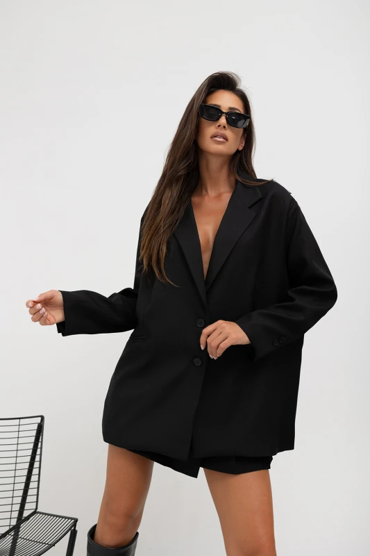mco Damska Marynarka Open Back Tie czarny 4.jpg
