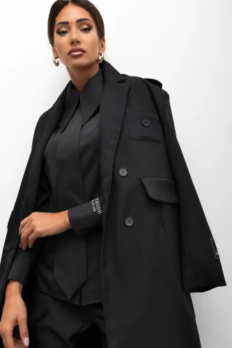 mco Plaszcz Damski Classic Trench czarny 2.webp
