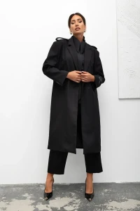 mco Plaszcz Damski Classic Trench czarny 5.webp