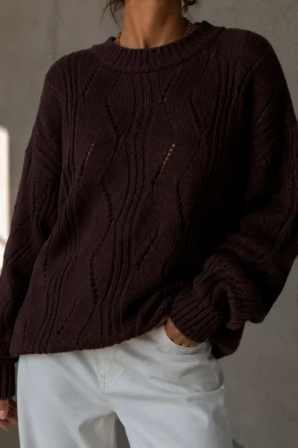 SimpliCity Sweter Ivo z kaszmirem czekolada 1.webp