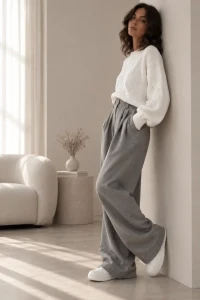 SimpliCity Sweter Ivo z kaszmirem ecru  4.webp