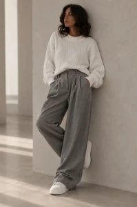 SimpliCity Sweter Ivo z kaszmirem ecru  5.webp