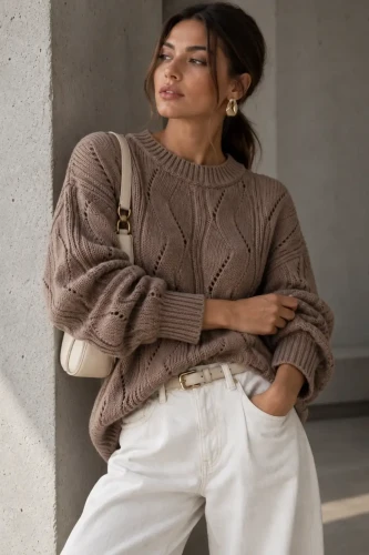 SimpliCity Sweter Ivo z kaszmirem mokka 2.webp